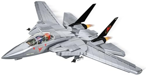COBI Grumman F-14 Tomcat TOP GUN™, 1:48 Scale, 869 pieces, 2 figures | Pad-printed details, movable variable-sweep wings, retractable landing gear, weaponry, display stand, EU-made parts, ages 9+