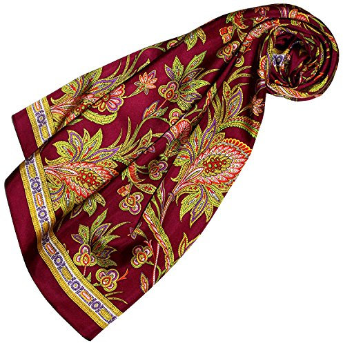 Lorenzo Cana Luxus Seidentuch aufwändig bedrucktes Tuch 100% Seide 90 x 90 cm harmonische Farben Damentuch Schaltuch Kopftuch 89165