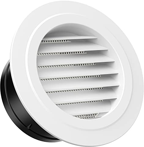 Hon&Guan 125mm Bouche de Ventilation avec Grille de Protection - ABS (ø125mm)