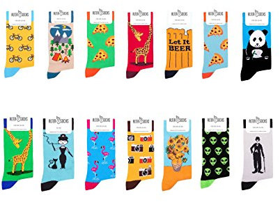 Socken berühmten Motiven, Gemälden & Personen - Unisex Mann Frau/Größe 36 – 45 / Strümpfe Socks Socke Strumpf Hipster Malerei lustig witzig (Geist)
