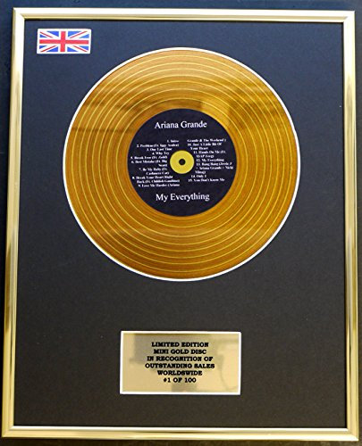 Ariana Grande/Mini Goldene Scheibe, Limitierte Auflage, Coa/My Everything