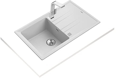 Fregadero Teka Tegranite Stone 1C 1E Auto Color White Ref 115330026 Mueble De 50 Cm Reversible