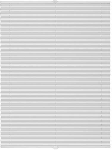 ondeco Plissee Klemmfix auf Maß für alle Fenster innen, ohne Bohren, Montage Klemmträger Sonnenschutz Sichtschutz Rollo Blickdicht Weiß B: 51-60 cm, H: 101-150 cm