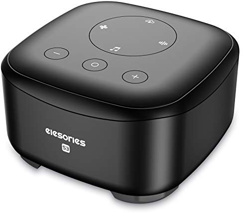 Máquina de ruido blanco, máquina de sonido elesories portátil para terapia de sueño para adultos, bebés y niños, 24 sonidos relajantes, incluyendo ruido blanco, sonidos de ventilador, sonidos