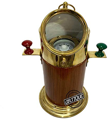 Antique Vibes Nautischer Kompass, kardanischer Stil, Schiff, Boot, Navigation, Maritim, antikes Design, Matrosen-Geschenk, Schreibtisch-Dekoration, glänzendes Messing