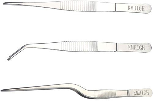KMHIGH Gardening Tweezers Set, 3-Piece Stainless Steel Picking Tools