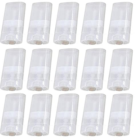 Minsily 20 Stück 15 ml Leere Deo-Behälter zum Aufdrehen von Füllstäben,Leere Lippenbalsam-Tuben, Deo Behälter Leer, Ovale Lippenstift Tubes Lippenbalsam Behälter Deo-Behälter DIY Buntstift, Chapstick