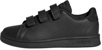 adidas Unisex Kinder Advantage Court Lifestyle Hook-and-Loop Shoes, Core Black/Core Black/Grey Six, 34 EU
