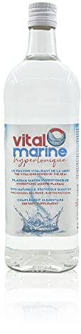 Plasma Marino 100% Natural Hipertónico - 1 litro - Botella de cristal transparente - Captada en el parque natural de Cabo de Gata, Almería (Mar de Alboran) Agua de mar - VitalOmarine (1 litro) (6