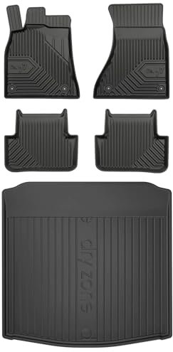 MOTOS Satz Gummifußmatten und Kofferraummatten passend für Audi A4 B8 2007-2015 Limousine Verbessern Sie Ihren Reisekomfort mit Antirutschmatte Auto 3D- Allwetter fußmatten Auto, Schutz vor Verschmutz
