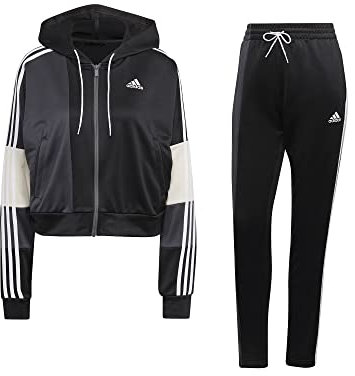 adidas W Bold Block TS Set Sportivo, Nero, XL Donna