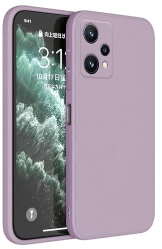Topme Handyhülle Hülle Fur Realme 9 5G / Realme 9 Pro (6.59 Inches) Case Schutzhülle, Hautschutz Aus TPU Silikonhülle - Gras lila
