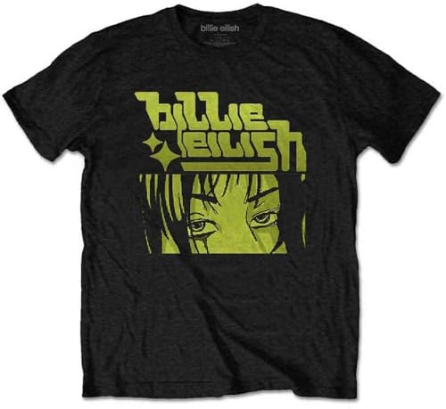 Billie Eilish Unisex T Shirt Anime Logo Official Unisex Black T-Shirt (Pack of 1)