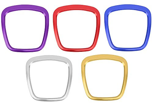 BeisDirect 1 Stück Aluminium-Legierung Auto Lenkrad Aufkleber Auto Lenkrad Ring Abdeckung Trim für Audi A3 8P S3 A4 B6 B7 A5 A6 Q5 Q7 Interieur Zubehör (Silber)
