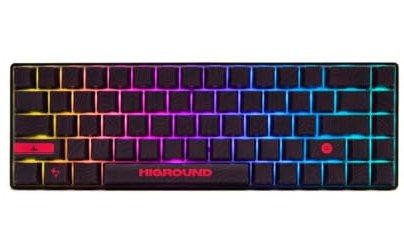 Higround LAVAROCK Basecamp 65% Mechanische USB Wired Gaming Tastatur, Silent Glacier Switches, Programmierbare RGB, Transparent/Transluzent, Hot-Swappable, Deep Thock Creamy Sounding PC Keyboard