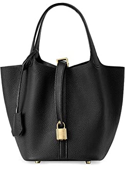 JYDQBAIS Damen Handtasche - Eimertasche, Gemüsekorb, Schultertasche für Reise, Gepäck, Pendler und Studenten, Schwarz