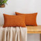 EMEMA Kordsamt Kissenbezug Herbst Granulat Dekorative Sofakissen Dekokissen Kissenbezüge Couchkissen Kissenhülle Weich Kissen Bezug Zierkissen für Sofa Couch Wohnzimmer 2er Set 30x50 cm Karamell