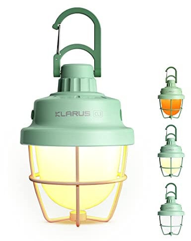 KLARUS CL3 Lampe de camping,Lanterne Camping LED rechargeable avec 5 modes, Lampe de camping portable pour urgence, voyage, tempêtes et pannes
