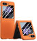 EASSGU Custodia in Silicone Adatta per Samsung Galaxy Z Flip5 / Samsung Galaxy Flip 5 2023 (6.7 Inches), PC Cover per Telefono Resistente Alla Caduta e Ai Graffi - Arancia