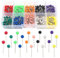 YIXISI 500 Stücke Map Push Pins, Plastikrundköpfen Pinnadeln, Buntkopf Pushpins, Dekorative Reißzwecke, Markierungsnadeln, für Karte, Kork-Pinnwand, Markierung