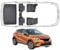 Trimak Passgenau 3D Fussmatten & Kofferraumwanne Auto Set Kompatibel mit Renault Captur 2 Gen Untere 2019-2024 Auto Zubehör Gummimatten & Kofferraummatte Autos TPE Allwetter Geruchlos Schwarz