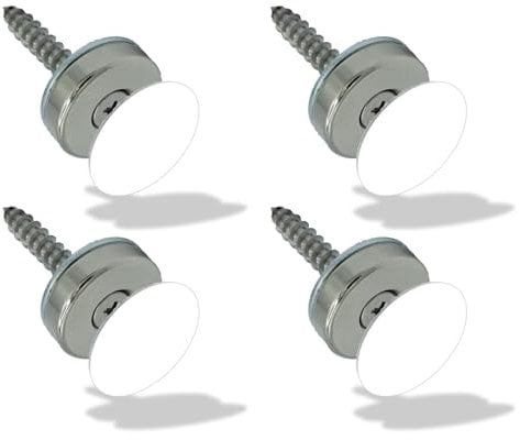 HANDLEZONE® 2 Set Pack Flush Mounted Magnetic Catch, Concealed Fixing for Internal Doors, Single, Double, Sliding, Bi-fold, Wardrobe, Cupboard, to Keep Doors Closed - White