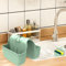 Sponge Holder for Kitchen Sink, Silicone Sink Saddle Caddy Organizer Rack, Sponges Holder Over Faucet, Hanging Kitchen Sink Organizer Accessories Rack Basket - Green