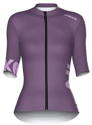 INBIKE Radtrikot Damen Kurzarm Fahrradtrikot Sommer Atmungsaktiv Trikot Fahrrad Rennrad Shirt Fahrradbekleidung Lila XL