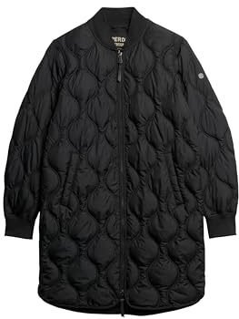 Superdry Damen Lang geschnittener Studios Mantel