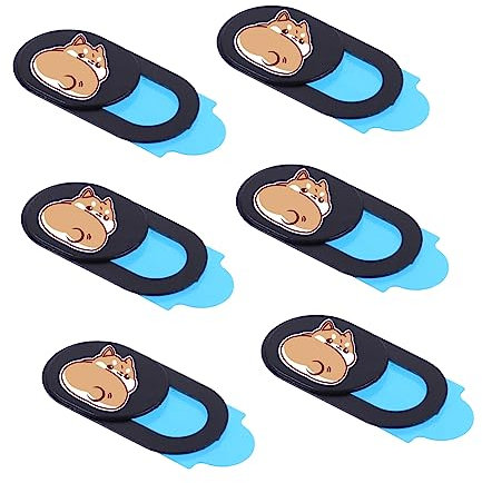 Gadpiparty 6pezzi Copertura Webcam Per Laptop Design Gatto Protezione Privacy e Scorrimento Facile Per Computer e Tablet Materiale Resistente Casuali