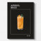 NEUBACH HOME - Cocktail Poster Aperol Mule DIN A2 - Wandbilder für Schlafzimmer Wohnzimmer Küche als Deko Zubehör - schwarz modern aesthetic - MIT Bilderrahmen