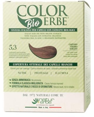 Färbefarbe Kräuter Bio Hellbraun Gold (5.3)