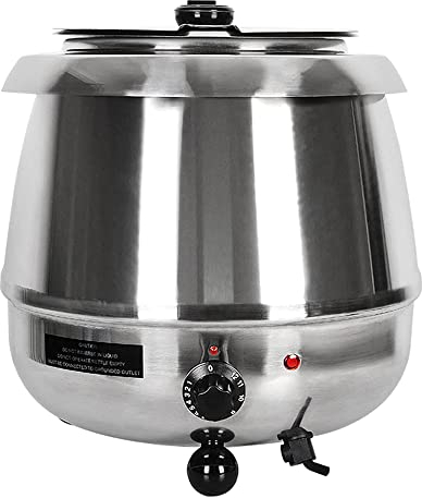 10L Insulated Porridge Barrel Soup Pot, Thermal Insulation Function, Slow Cooker, Steam Pot, Stainless Steel Pot, Used in The Cafeteria(Silver)