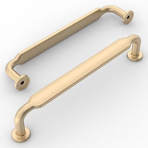 Amerdeco 10 Pieza Tiradores Cocina 128mm Tiradores Armarios Oro Tirador Puerta Tiradores Cajones de Aleación de zinc Muebles Tirador UK0071
