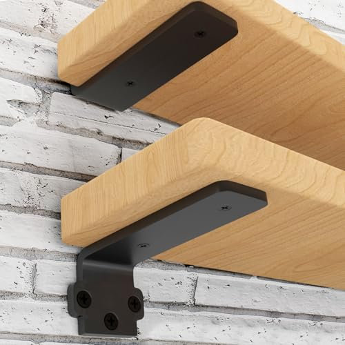 TINIFO 2 Pezzi Staffe per Mensole da Muro 15 cm, Staffe Angolari Resistenti per Montaggio a Parete, Supporto Invisibile per Mensole, Capacità di Carico Fino a 70 kg
