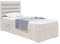 MEBLINI Boxspringbett mit Bettkasten - Gepolstert Einzelbett mit Matratze und Topper - Polsterbett mit Stauraum - Bett mit Kopfteil - Stauraumbett - Karim - 100x200 Links - H3/Beige Samt