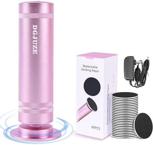 Removedor eléctrico profesional de callos de pies, 1200 rpm, velocidad ajustable, lima de metal para piel muerta, eliminación automática de callos con discos de papel de lija de repuesto para mujeres