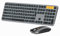 ProtoArc KM100-A Clavier Souris pour Mac sans Fil Retro Eclairé, AZERTY Bluetooth Ensembles Clavier et Souris, Keyboard Plat Multi-Appareils pour MacBook Pro, MacBook Air, iPhone, iPad, Noir