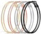 Tyqour 4 Paare Große Creolen Ohrringe Set, Edelstahl Ohrringe Länge 70mm, Silber Creolen Hoop Kreis Gold, Hypoallergen Kreis EndloseCreolen für Mädchen und Damen