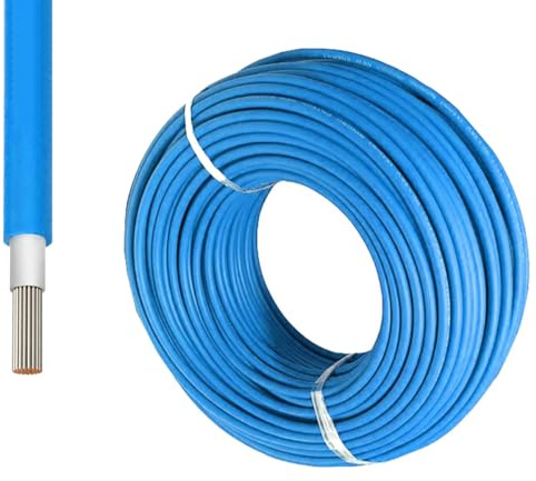 MANAX Solarkabel 6mm² - UV-beständig, flexibel, Photovoltaik Kabel, PV Kabel, Solar Anschlusskabel für Solarpanel & Wechselrichter - langlebig (Blau, 100m)