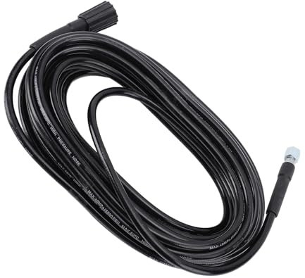 SUPYINI Flexibler, Hochdruck Elektrischer Waschmaschinenschlauch, Hochleistungsgummi -universelle Passform für Reinigungsfahrzeuge, Terrassen, Decks, Zäune (15 m)