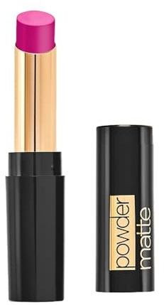 Powder Matte Lipstick – Dahlia Fields PM02 | Lightweight, Velvet Matte Finish | Long-Lasting, Highly Pigmented Lipstick for Women | Deep Plum Mauve Shade | 3.5g