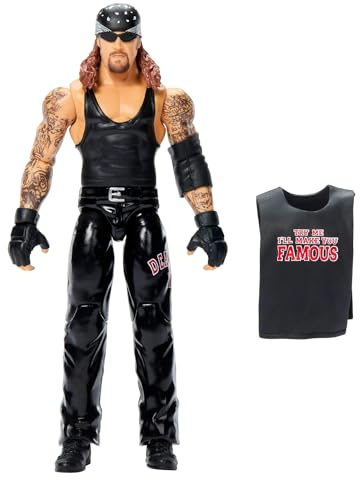 Mattel WWE Undertaker Action-Figur, Main Event Serie #161 | 15 cm große Sammelfigur Undertaker Superstar mit 14 Gelenkpunkten und realistischem Look, für Kinder und Sammler, JHH89