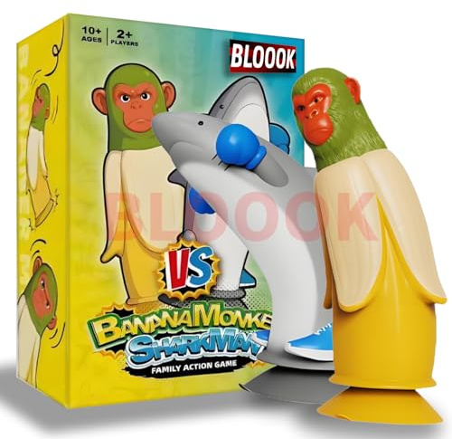 BLOOOK Monkey & Shark - Fun Party Games | Super Flip Challenge | Family Games for Adults Teenagers Kids Couples Groups | Board Game Nights | Christmas Games for Families