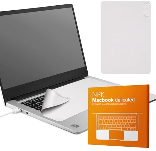 2er-Pack Laptop-Tastatur-Staubentfernungstuch, Bildschirmreinigungstuch, Tastaturschutztuch, reißfest, entfernt Fingerabdrücke, Staub und Schmutz, passend für 13/14 Zoll Computerbildschirm