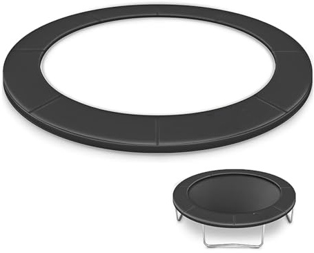 Trampolin Randabdeckung, Extra Dicke Randabdeckung,Randabdeckung 100% UV-beständig & wasserabweisend,reißfest Federabdeckung inkl,Outdoor Wetterschutzplane, Schutzrand (Schwarz | 306cm/ 10ft)
