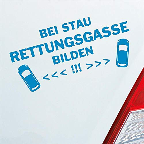 Hellweg Druckerei Bei Stau Rettungsgasse bilden! Feuerwehr Leben retten Auto Aufkleber Sticker Heckscheibenaufkleber