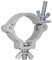 Equinox TC50S Aluminium 50kg Silver Half Coupler Truss Clamp