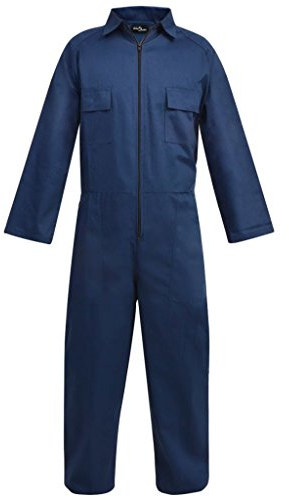 vidaXL Herren Arbeitsoverall Schutzoverall Schutzanzug Arbeitskombi Größe L Blau