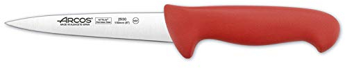 Arcos Serie 2900 - Caja 6 uds Cuchillo Carnicero - Hoja de Acero Inoxidable NITRUM de 150 mm - Mango inyectado en Polipropileno Color rojo (6 UDS)